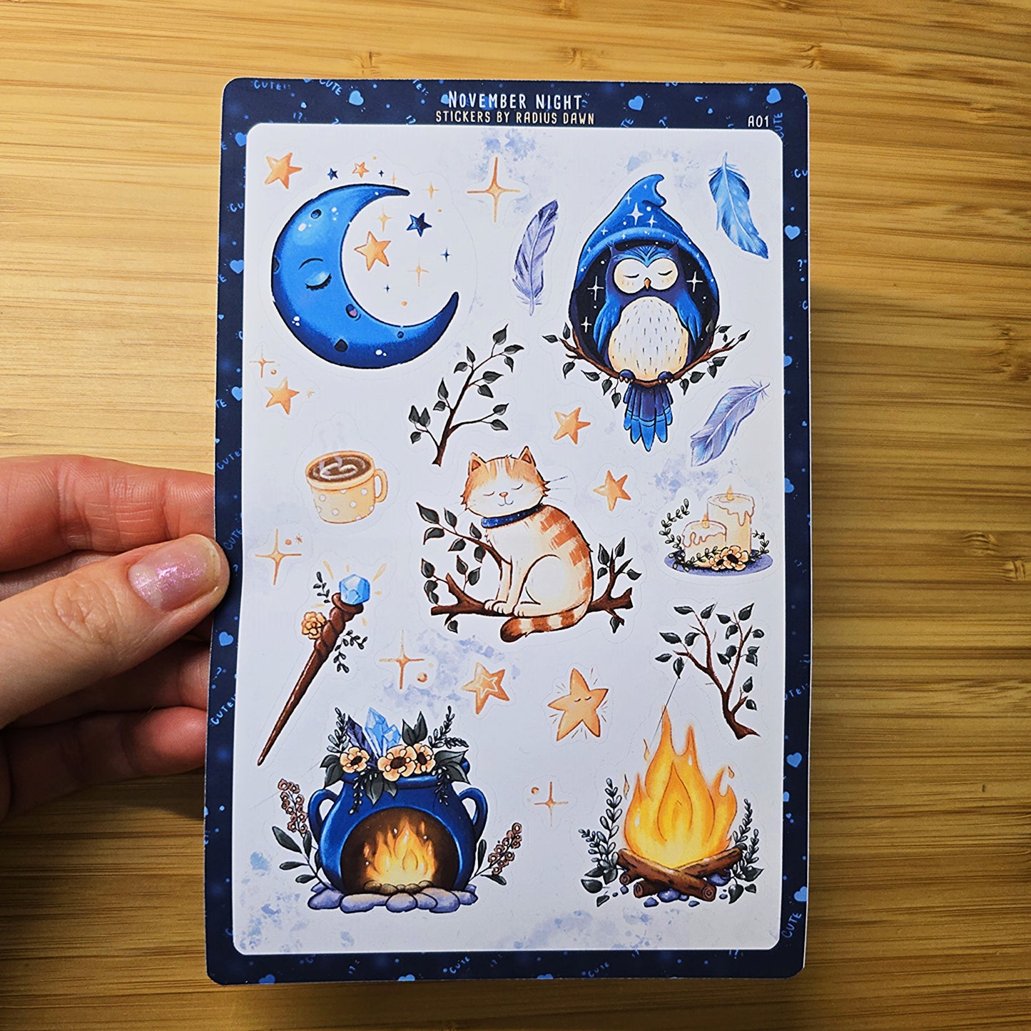 Stickers feuille détachable: November Night A01