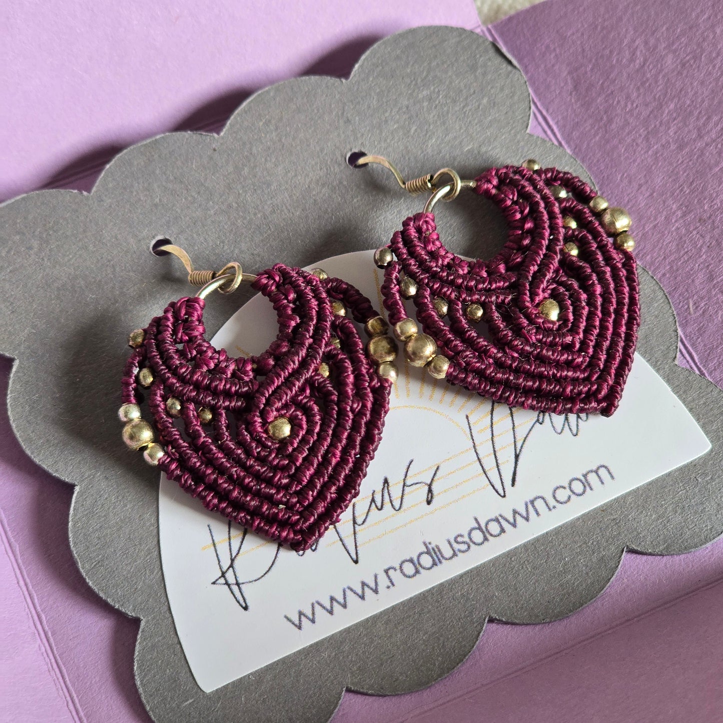 Boucle d'oreilles Leaf (Bordeaux)